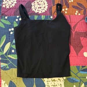 Flex: Black Women's Tank Top - with inset bra